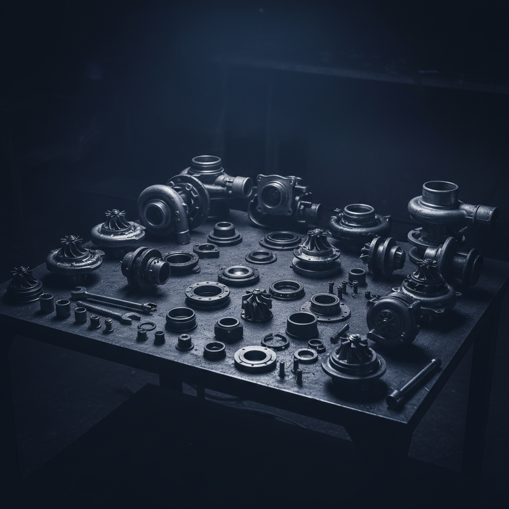 Renoverat turboaggregat med nya lager och tätningar