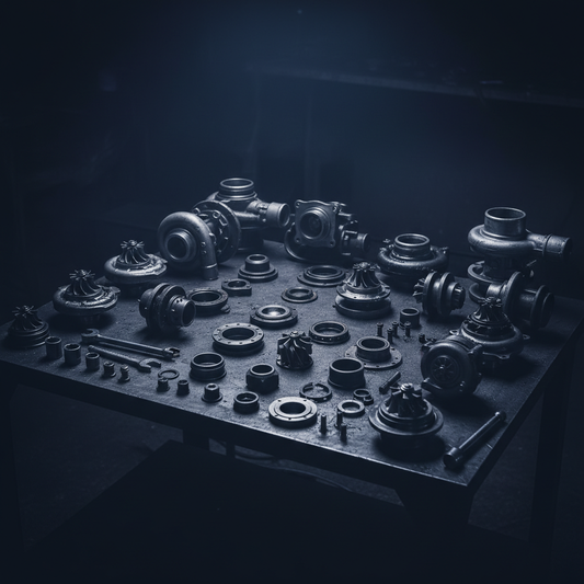 Renoverat turboaggregat med nya lager och tätningar